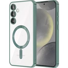 Aslanoğlu Store Newface Samsung Galaxy S24 Kılıf Kross Magneticsafe Kapak - Koyu Yeşil