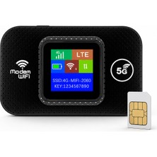 Qasul Taşınabilir 4g Lte Mobil Wifi Modem Router 300 Mbps 3000MAH Bataryalı Type-C Şarjlı Sım Kartlı Hotspot