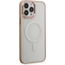 Aslanoğlu Store Newface Iphone 15 Pro Max Kılıf Room Magneticsafe Silikon - Pudra