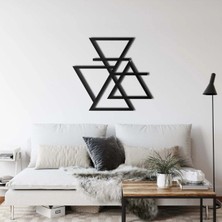 Mikasso 4 Element Tek Metal Duvar Dekoru Metal Siyah