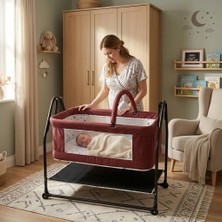 Bebeciden 50X90 Eko Oyuncaklı Sepet Beşik: Hem Ekonomik Hem Sapasağlam! (Bordo)