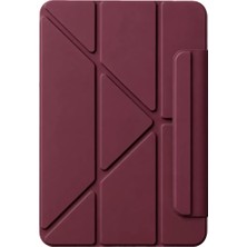 Aslanoğlu Store Mey Ithalat®   Ipad 2025 10.9 10.nesil (A16) Edz Manyetik Standlı Tablet Kılıfı - Mürdüm