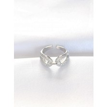 Zirkon Taşlı Silver Renk Ayarlanabilir Yüzük