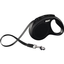 Flexi Siyah New Classic Şeritli 5m Otomatik Gezdirme Tasması Small Ergonomik Tasarım ile Konforlu Kullanım