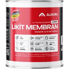 Alkoru 1 kg Süper Likit Membran Kauçuk ve Elyaf Katkılı Sıvı Su Yalıtım Malzemesi