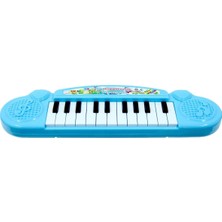 Can Ali Toys 22 Tuşlu Mavi Elektronik Piyano Oyuncak Müzik Aleti 6-9 Yaş İçin Eğlenceli
