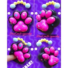 Oyuncak Sahili Fufu Squishy Kedi Patisi Yıldız Boncuk Çift Renk Sukuşi Oyuncak Pati Esnek Uzayan Skuşi