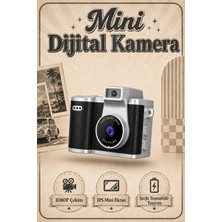Seyutech Retro Mini Dijital Fotoğraf Makinesi 1080P Hd Selfie Video Vlog Kamerası Kolye Anahtarlık Şarjlı Çocuk Cep Kamerası