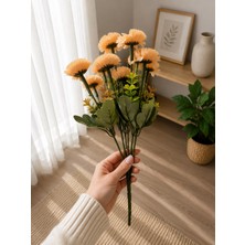 İliva Yapay Gerbera Çiçek Demeti Şeftali Renk Dekoratif Vazo Çiçeği Ev Ofis Salon Süsü 41 cm