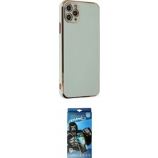 Nuveden Ieg™ Iphone 11 Pro Max Kılıf Yankı Serisi - Siyah 34D Izgaralı Cam