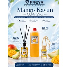 Freyr Mango Kavun Çubuklu Oda Kokusu 100 ml + 500 ml Yedek Dolum | Bambu Çubuklu Ortam Kokusu