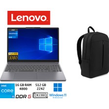 Lenovo ıdeapad Slim 3 Intel Core I5 13420H 16GB 512GB SSD W11 Pro 15.3" 83K1003MTR Duddi Çanta