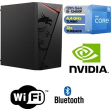 MSI Şafak-Ofis Pc Intel Core I5 12400F  Gt 4gb Ekran Kartı 16GB Ram 500GB M.2 SSD 600W Win 11 Pro Wi-Fi Masaüstü Ofis ve Iş Bilgisayarı Kasa