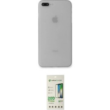 Nuveden Ieg™ Iphone 7 Plus Kılıf Yadigar Yansıma Serisi - Siyah 20D Premium Cam Ekran Koruyucu