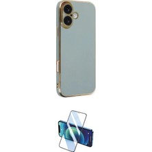 Nuveden Ieg™ Iphone 16 Kılıf Yankı Serisi - Siyah 3D Antistatik Seramik Nano Ekran Koruyucu