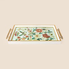 İrem Home Irem Home Pink Flower Tepsi - Renkli - 28X40 cm