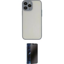 Nuveden Ieg™ Iphone 13 Pro Max Kılıf Ahenk Çizgi Serisi - Siyah 3D Antistatik Hayalet Cam Ekran Koruy