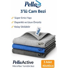 Mikrofiber Cam Bezi 3'lü Set 40X60CM - Ilaçsız Lekesiz Temizlik, Çizik Yapmaz, Yıkanabilir