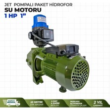 Stilmax 1 Hp Jet Pompalı Paket Hidrofor Su Motoru 1000 W Güç, 5 Bar Basınç, Temiz Su Kullanımı