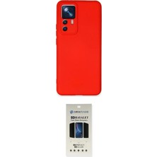 Nuveden Ieg™ Mi 12T Pro Kılıf Ahenk Serisi - Siyah 5d Hayalet Cam Ekran Koruyucu