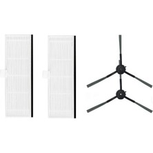 Srfn Ticaret Lenovo T1/T1S Pro Robot Süpürge Uyumlu Hepa Filtre / Yan Fırça Seti - 4 Parça