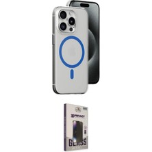 Nuveden Ieg™ Iphone 15 Pro Kılıf Odak Form Özel Seri - Siyah Bilvis Hayalet Cam Ekran Koruyucu