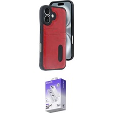 Nuveden Ieg™ Iphone 16 Kılıf Yörünge Işık Serisi - Siyah Bilvis 5in1 3D Magic Cam Ekran Koruyucu