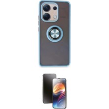 Nuveden Ieg™ Redmi Note 13 4g Kılıf Yörünge Çizgi - Siyah 3D Antistatik Mat Seramik Nano Ekran Koruy