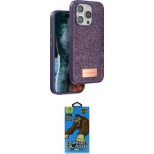 Nuveden Ieg™ Iphone 14 Pro Max Kılıf Vadi Klasik Serisi - Siyah 18D Cam Ekran Koruyucu