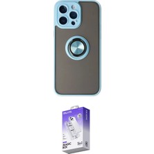 Nuveden Ieg™ Iphone 14 Pro Max Kılıf Yörünge Çizgi - Siyah Bilvis 5in1 3D Magic Cam Ekran Koruyucu