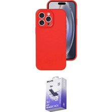 Nuveden Ieg™ Iphone 16 Pro Kılıf Ahenk Serisi - Siyah Bilvis 5in1 5d Magic Hayalet Cam Ekran Koruyucu