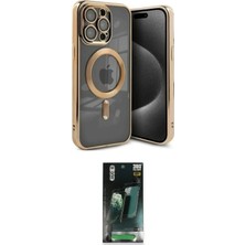Nuveden Ieg™ Iphone 15 Pro Kılıf Nova Işık Özel Seri - Siyah 360 Mat Full Body Arka Koruyucu