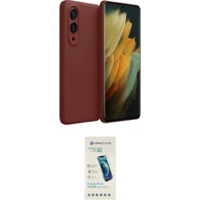 Nuveden Ieg™ Galaxy S25 Edge Kılıf Kozmos Yansıma Özel Seri - Şeffaf Pasifik Cam Ekran Koruyucu