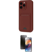 Nuveden Ieg™ Iphone 16 Pro Max Kılıf Vadi Çizgi Prime - Siyah 3D Antistatik Mat Seramik Nano Ekran Ko