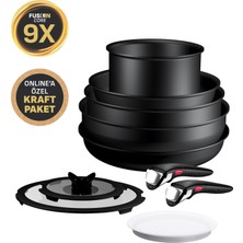 Tefal Ingenio Explore Fusion Core 9X Büyük Set Titanyum Kaplama 20x22x24 cm 10 Parça Siyah