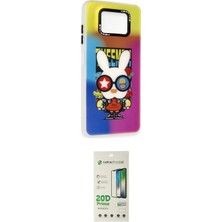 Nuveden Ieg™ Pocophone X3 Kılıf Siluet Çizgi Koleksiyonu - Siyah 20D Premium Cam Ekran Koruyucu