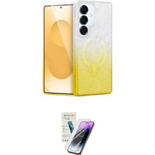 Nuveden Ieg™ Galaxy S25 Plus Kılıf Eksen Minimal Özel Seri - Şeffaf Pasifik Cam Ekran Koruyucu