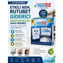 Nemtut Rutubet Giderici Nem Emici Koku Küf ve Korozyon Önleyici 1 Kutu 2 Paket 1 kg