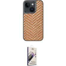 Nuveden Ieg™ Iphone 15 Kılıf Vadi Özel Seri - Siyah Bilvis 3D Mat Cam Ekran Koruyucu