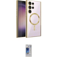 Nuveden Ieg™ Galaxy S24 Ultra Kılıf Nova Işık Özel Seri - Siyah Durable Full Glue Curved Hayalet Cam