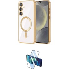 Nuveden Ieg™ Galaxy S23 Kılıf Nova Işık Özel Seri - Siyah 3D Antistatik Cam Ekran Koruyucu