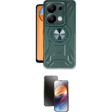 Nuveden Ieg™ Redmi Note 13 4g Kılıf Nova Yansıma Prime - Siyah 3D Antistatik Mat Seramik Nano Ekran Ko