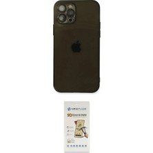 Nuveden Ieg™ Iphone 12 Pro Max Kılıf Ahenk Doku - Siyah Mat Seramik Nano Ekran Koruyucu