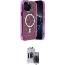 Nuveden Ieg™ Iphone 15 Pro Max Kılıf Eksen Çizgi - Siyah Vanessa Magic Hayalet Cam