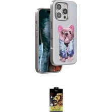 Nuveden Ieg™ Iphone 16 Pro Kılıf Iz Minimal Koleksiyonu - Siyah Buffer Cam Ekran Koruyucu