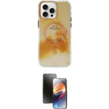Nuveden Ieg™ Iphone 15 Pro Max Kılıf Ufuk Doku Prime - Siyah 3D Antistatik Mat Seramik Nano Ekran Koru
