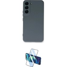 Nuveden Ieg™ Galaxy S22 Plus Kılıf Ahenk Serisi - Siyah 3D Antistatik Cam Ekran Koruyucu