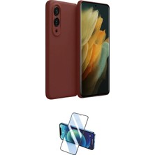 Nuveden Ieg™ Galaxy S25 Edge Kılıf Kozmos Yansıma Özel Seri - Siyah 3D Antistatik Cam Ekran Koruyucu