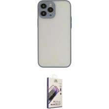 Nuveden Ieg™ Iphone 13 Pro Max Kılıf Ahenk Çizgi Serisi - Siyah Bilvis 3D Mat Cam Ekran Koruyucu