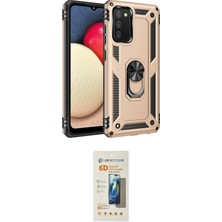 Nuveden Ieg™ Galaxy A02S Kılıf Ahenk Klasik Koleksiyonu - Siyah 6d Mat Seramik Hayalet Nano Ekran Koruy